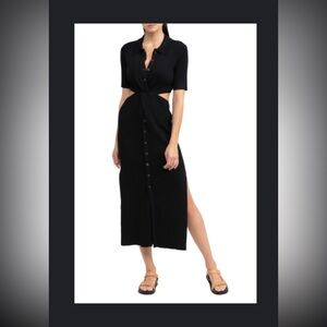 Significant Other Black Button-Down Dress